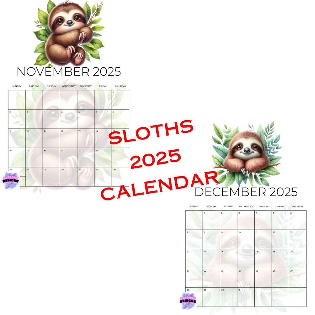 Sloth Calender 2025
