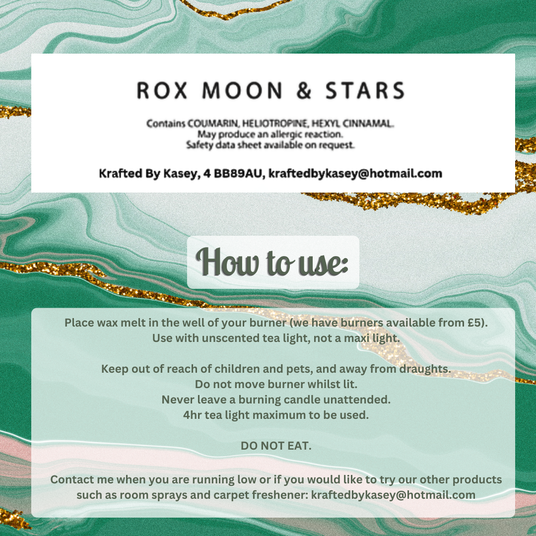 Rox Moon & Stars Wax Melt Bar