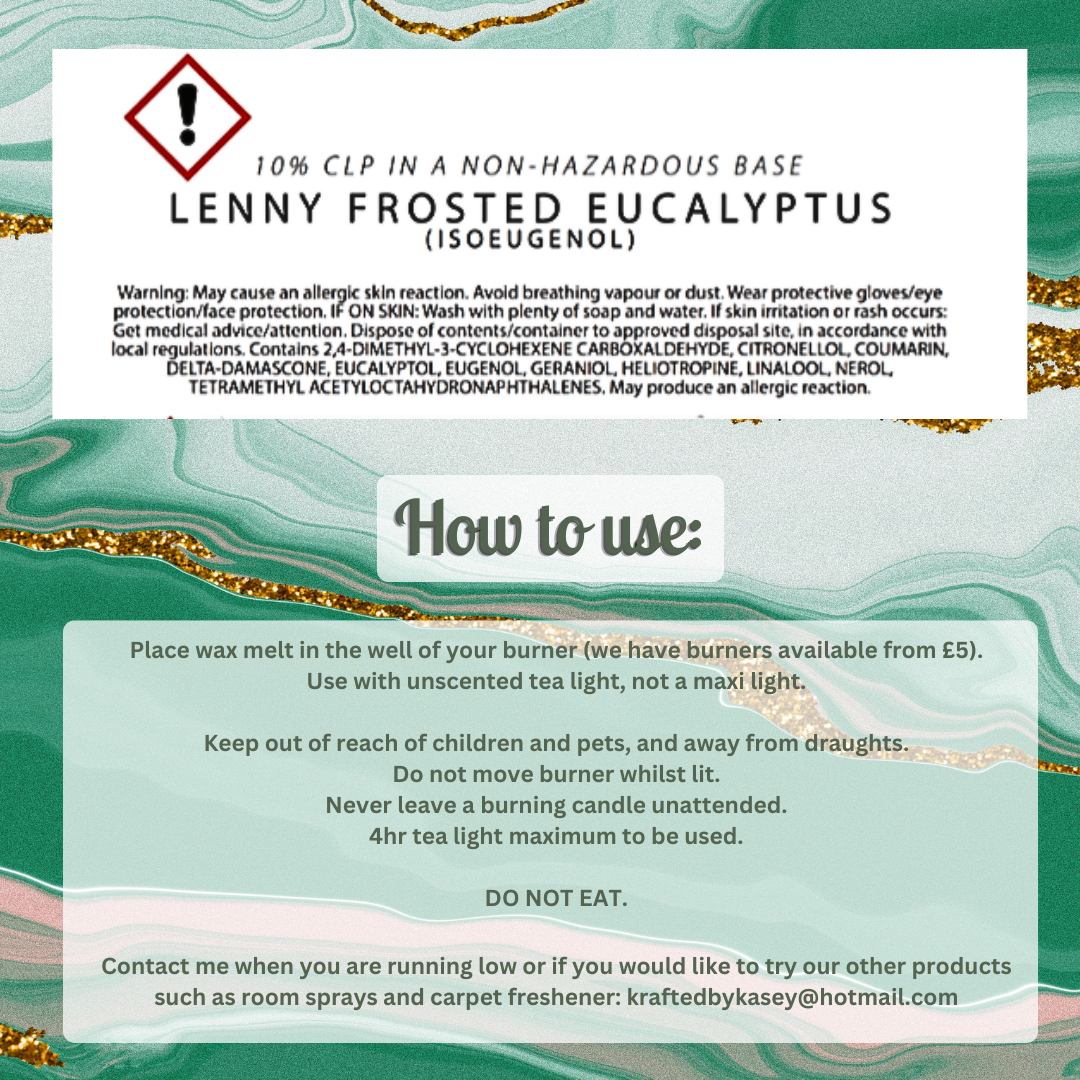 Lenny Frosted Eucalyptus Wax Melt Bar