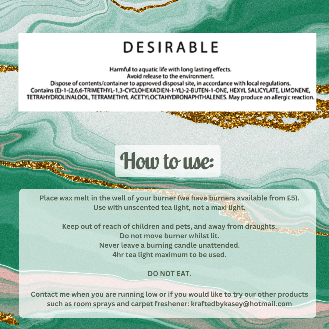 Desirable Wax Melt Bar