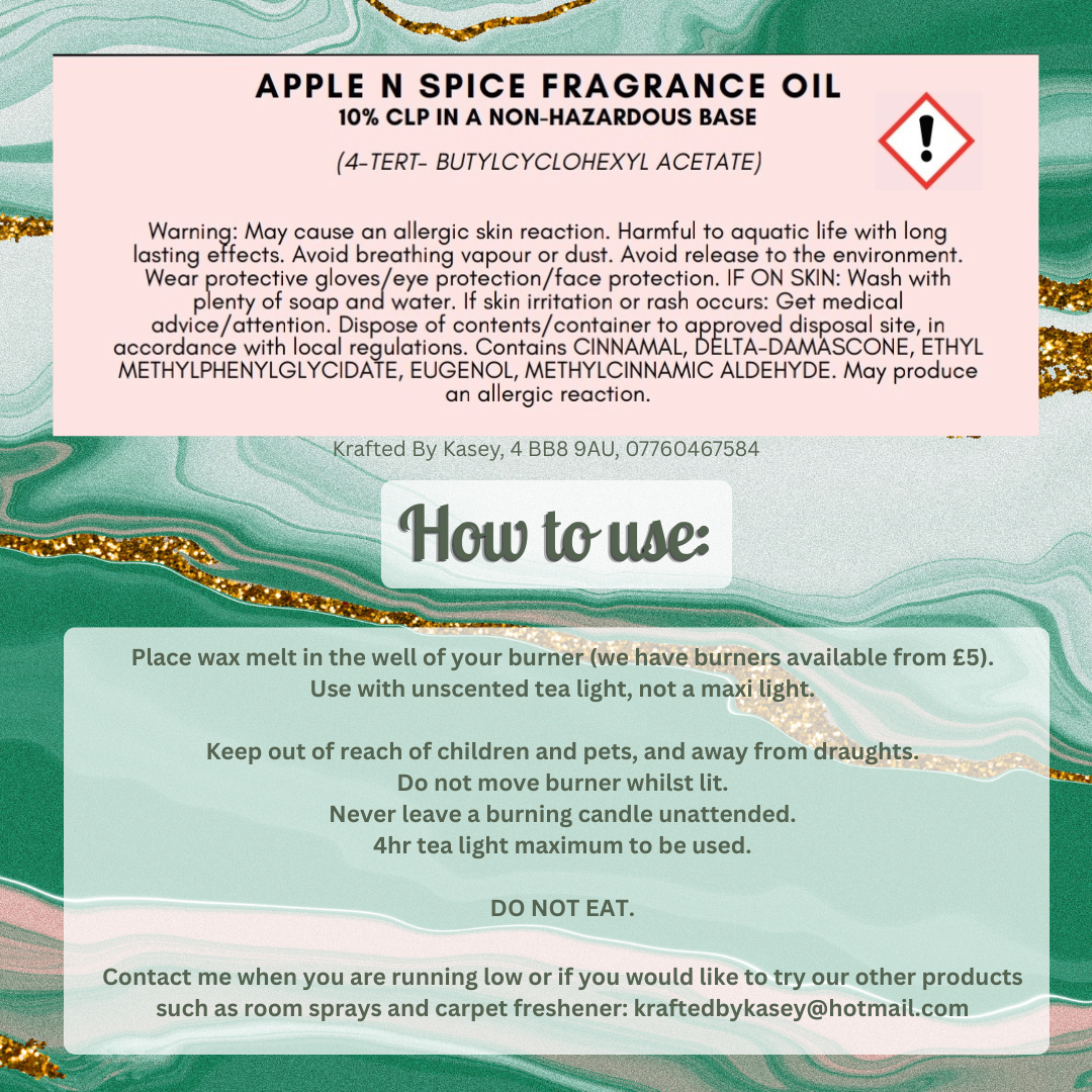 Apple N Spice Wax Melt Bar