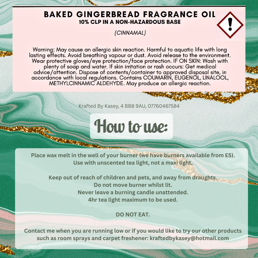 Baked Gingerbread Wax Melt Bar