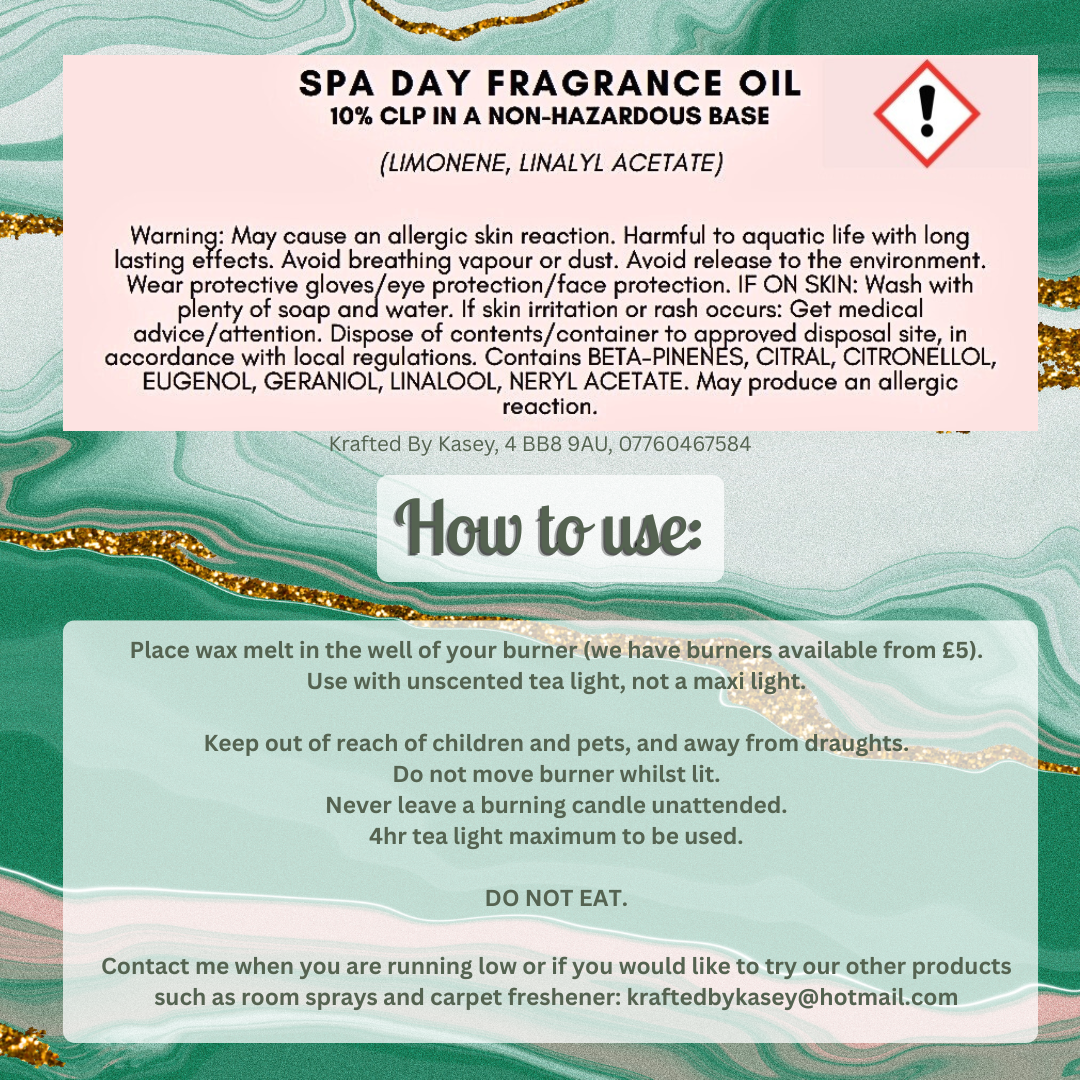 Spa Day Wax Melt Bar