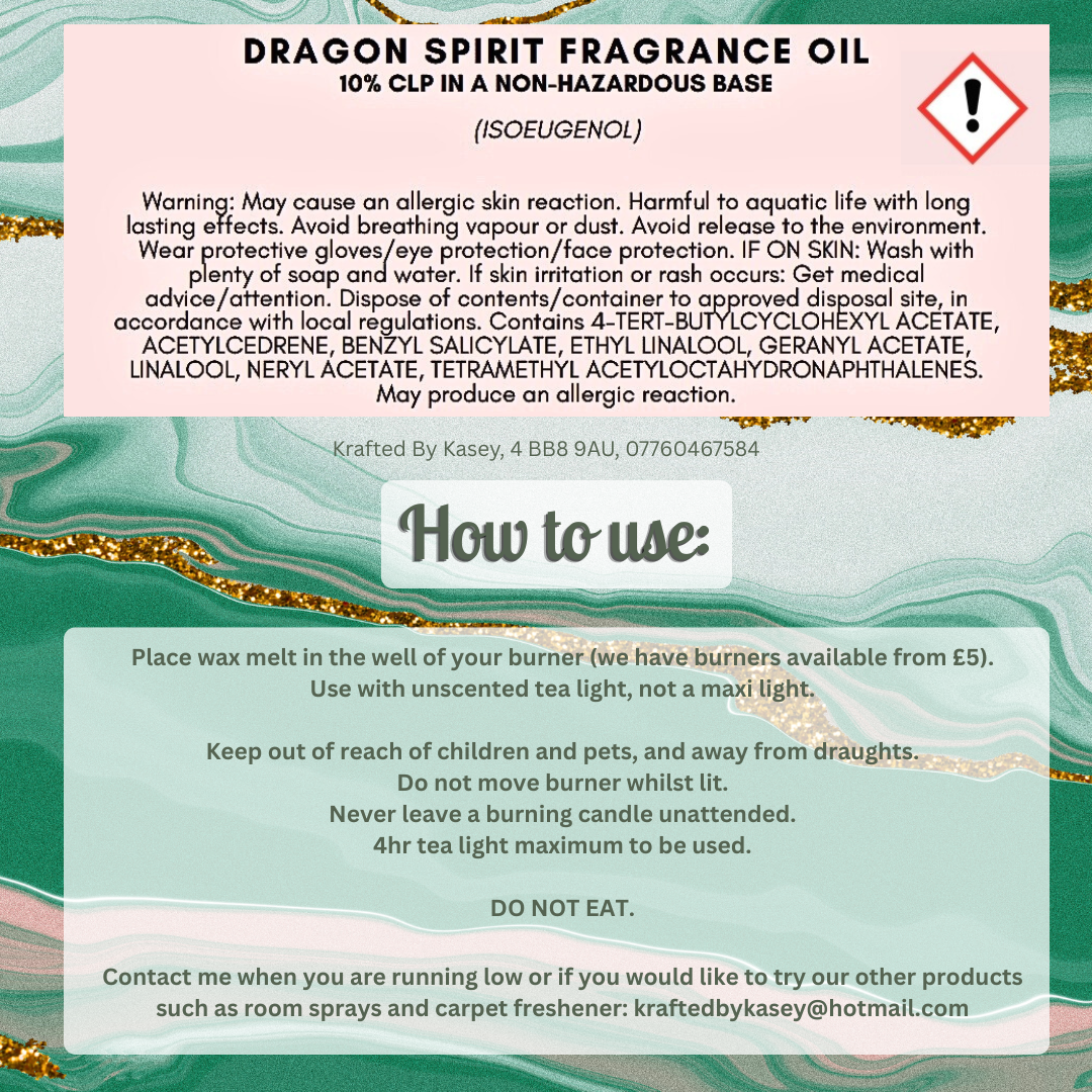 Dragon Spirit Wax Melt Bar