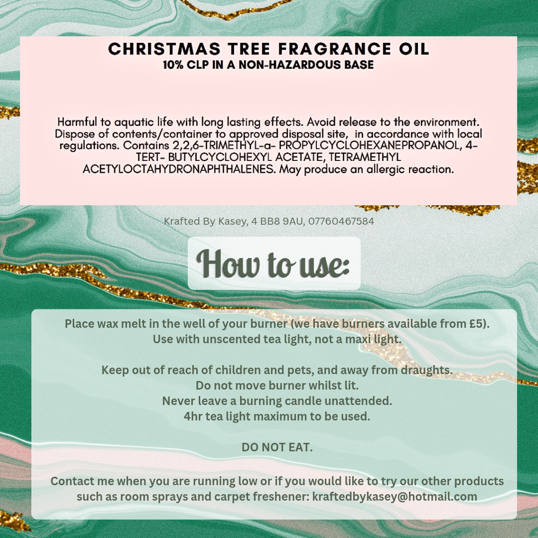 Christmas Tree Wax Melt Bar