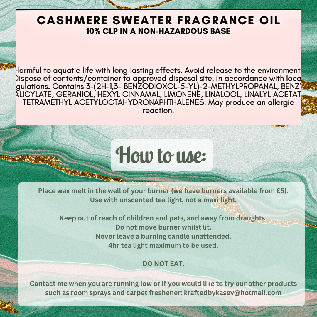 Cashmere Sweater Wax Melt Bar
