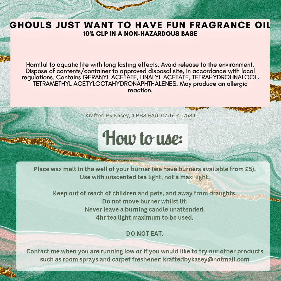 Ghouls Just Want To Have Fun Wax Melt Bar