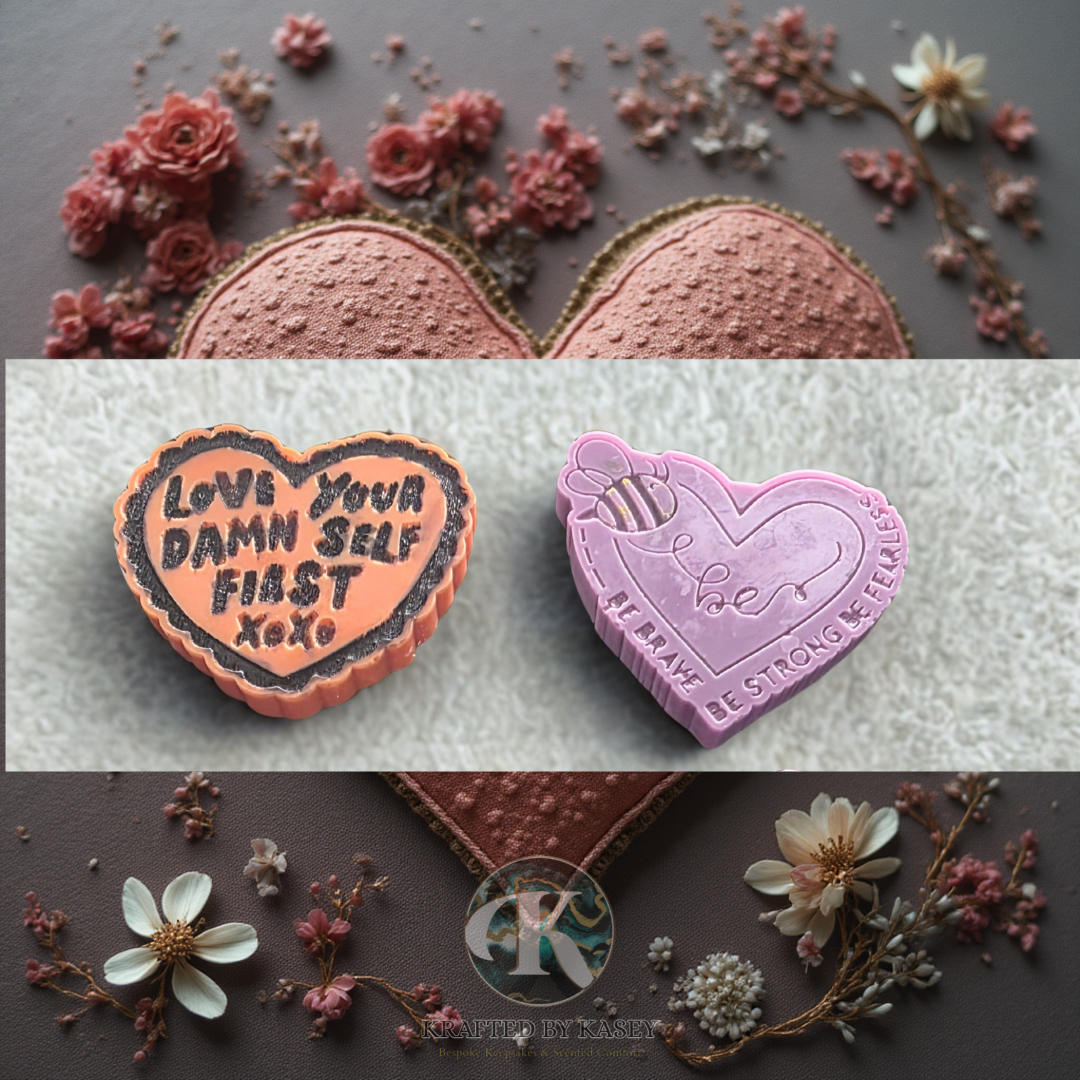 Positive Affirmation Heart Wax Melt Shape