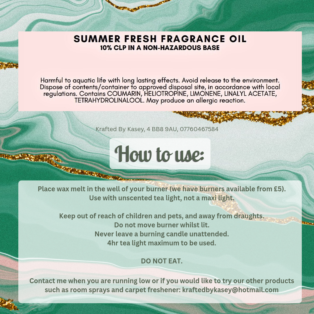 Summer Fresh Wax Melt Bar