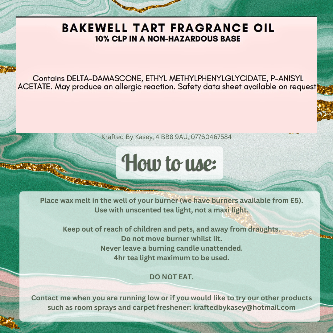 Bakewell Tart Wax Melt Bar