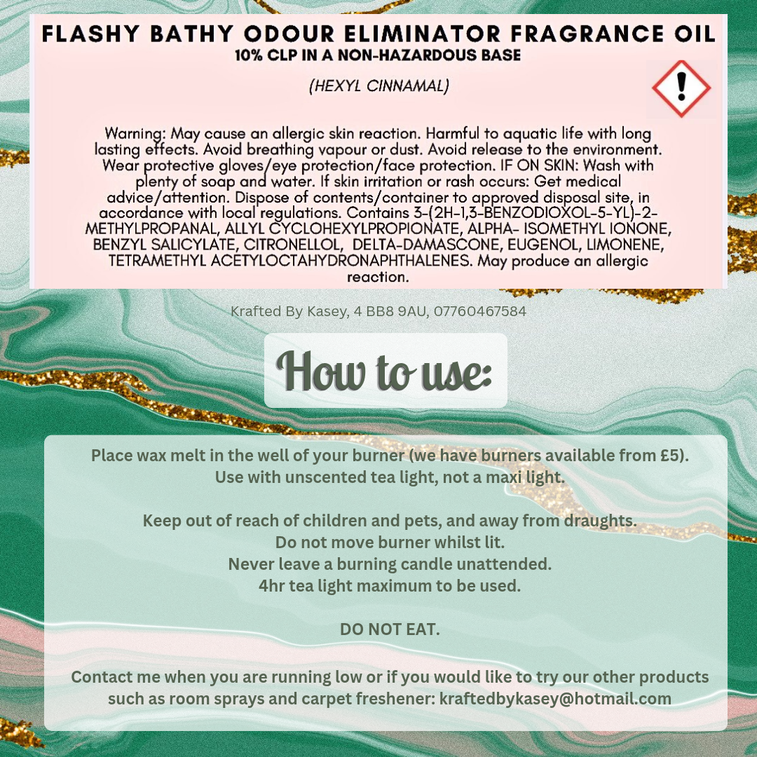 Flashy Bathy Odour Eliminator Wax Melt Bar