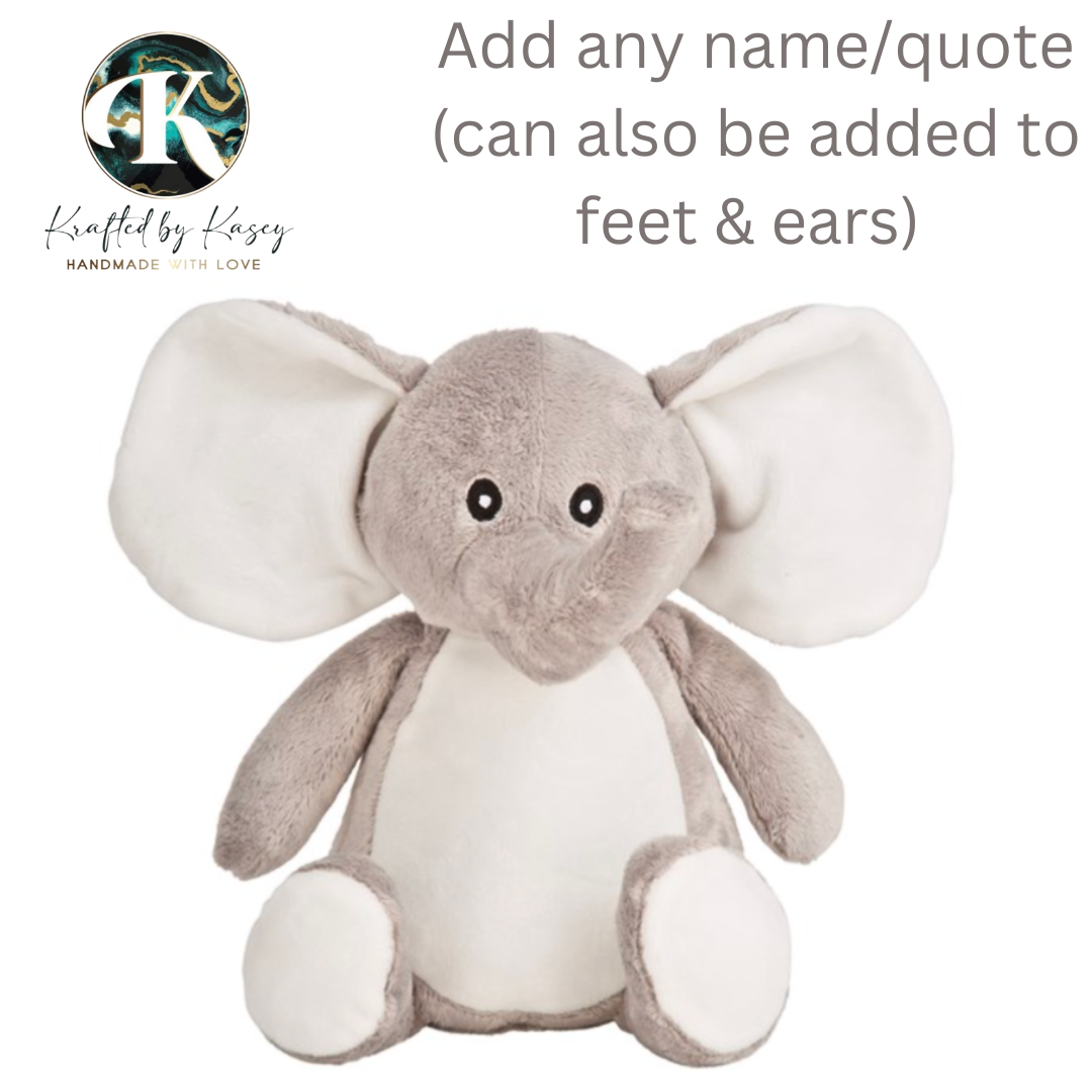 Personalised Elephant Plushie