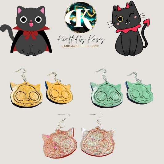 Vampire Cat Earrings