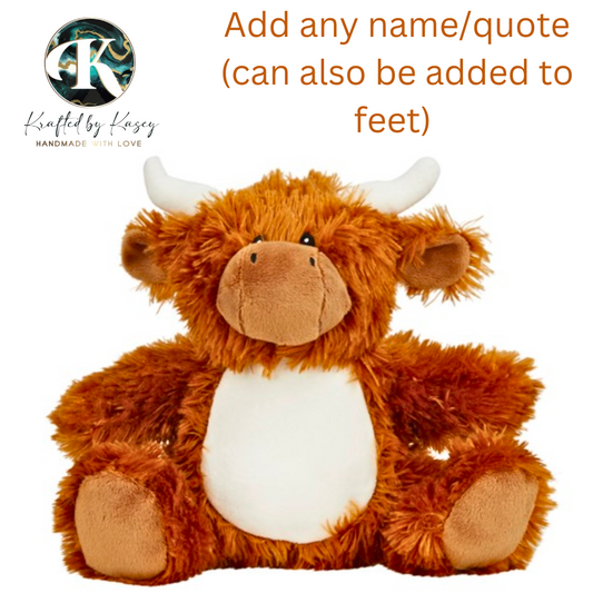 Personalised Highland Cow Plushie