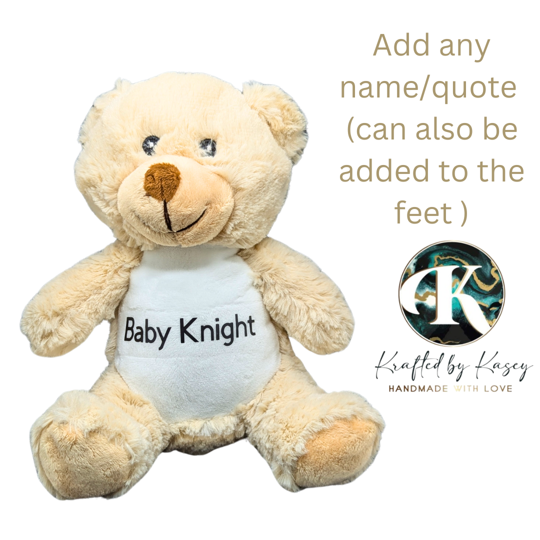 Personalised Beige Bear Plushie