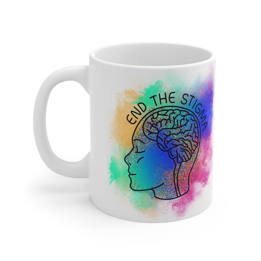Personalised Mug - End The Stigma ceramic coffee cup, 11oz, 15oz