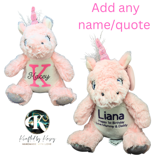 Personalised Unicorn Plushie