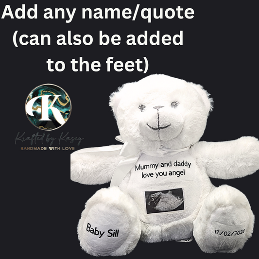 Personalised White Bear Plushie