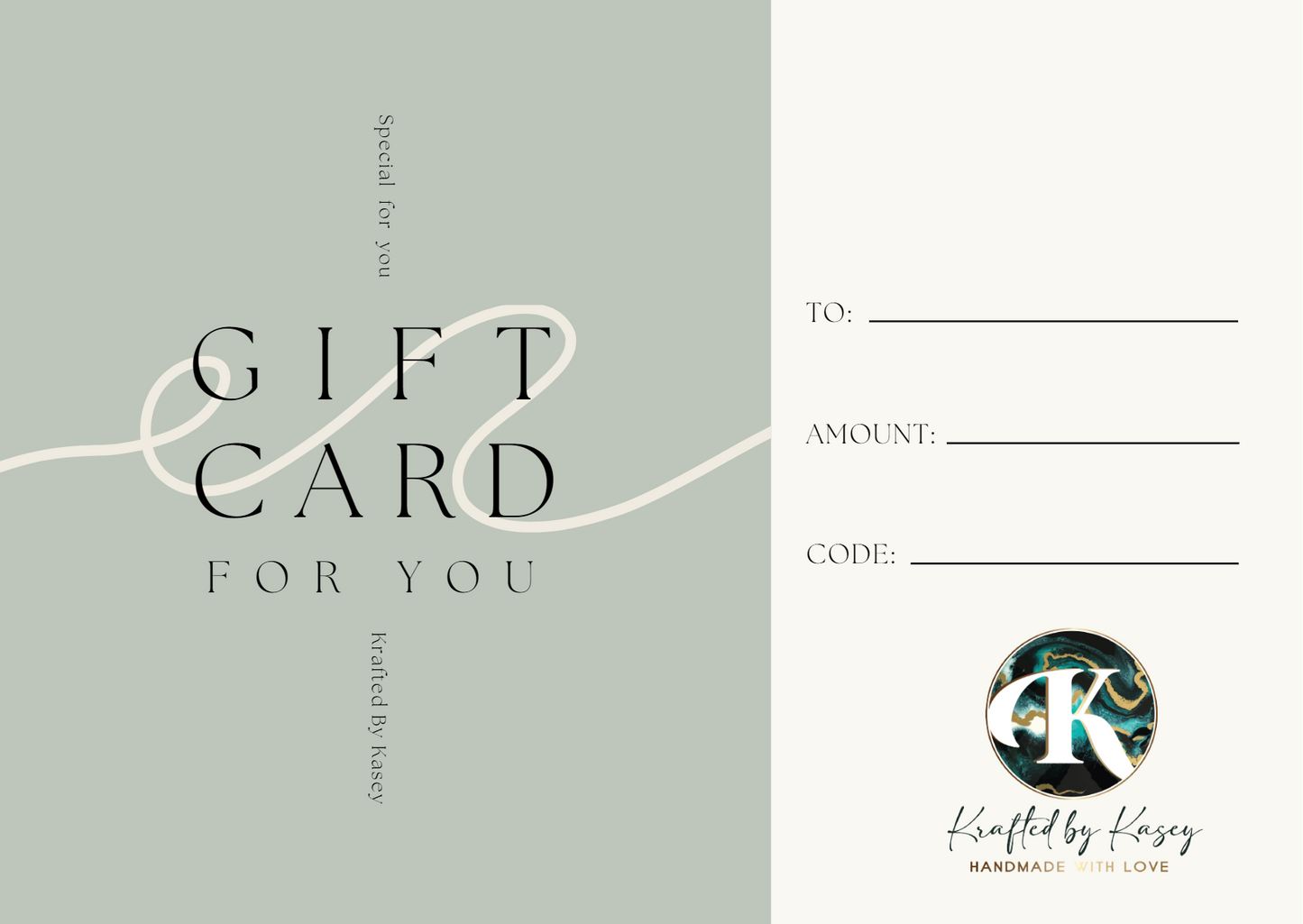 Krafted By Kasey Gift Card