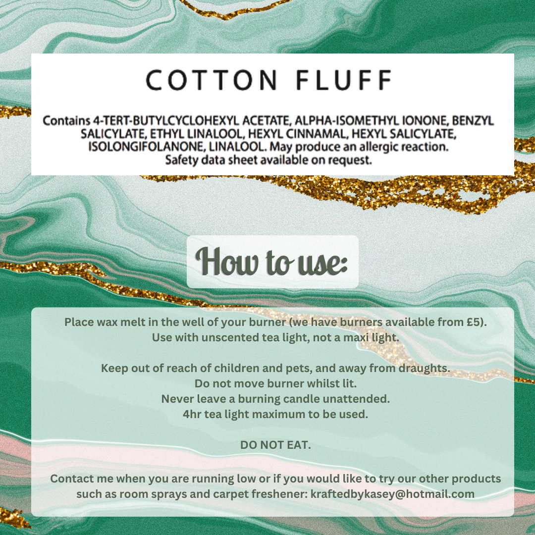 Cotton Fluff Wax Melt Bar