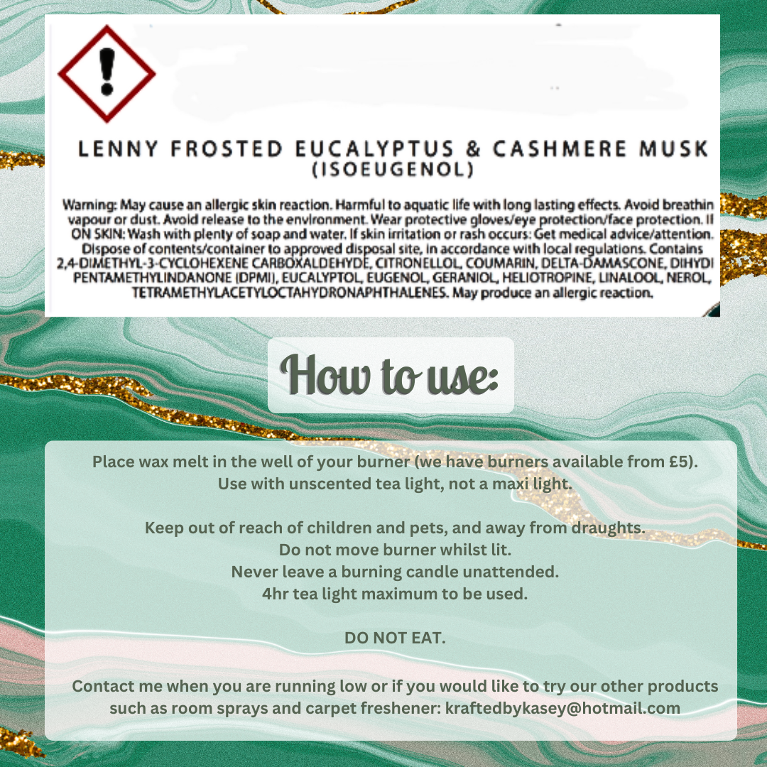 Lenny Frosted Eucalyptus & Cashmere Musk Wax Melt Bar