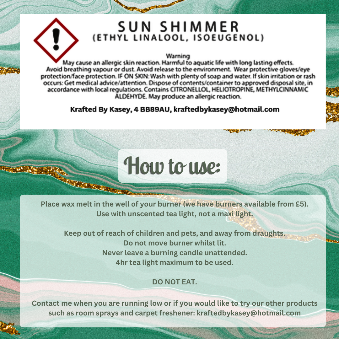 Sun Shimmer Wax Melt Bar