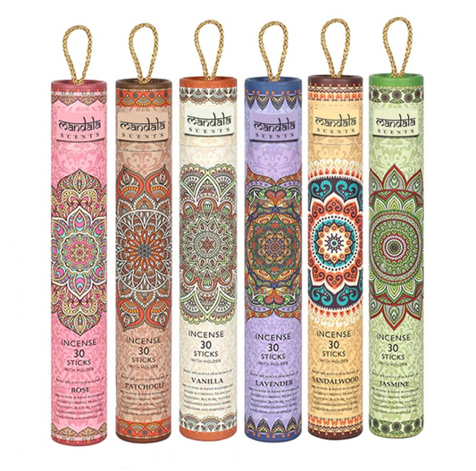 Mandala Incense Sticks in a Tube with Incense Holder