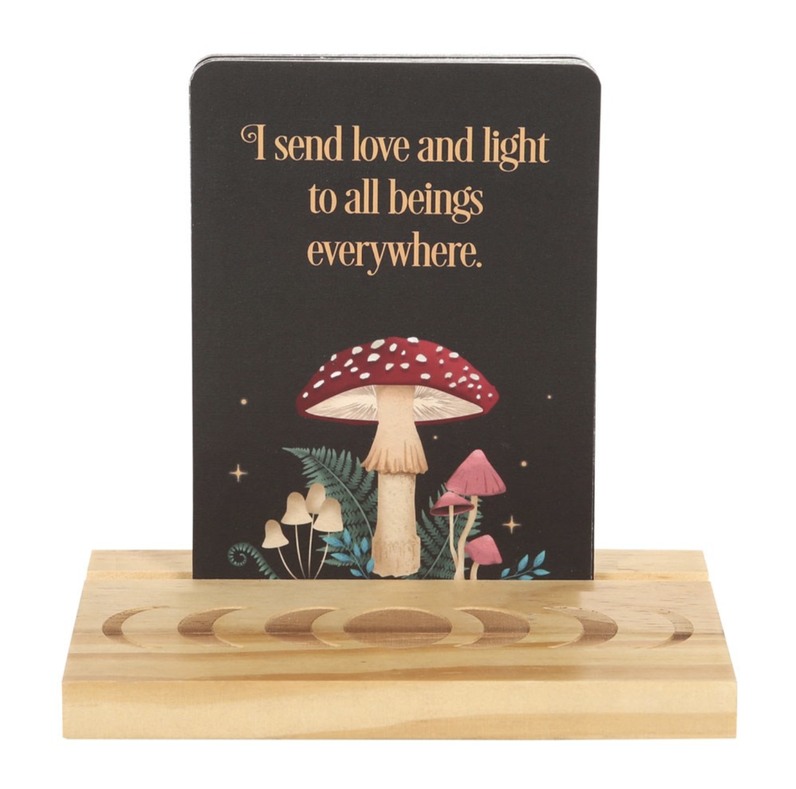 Affirmation cards with wooden stand