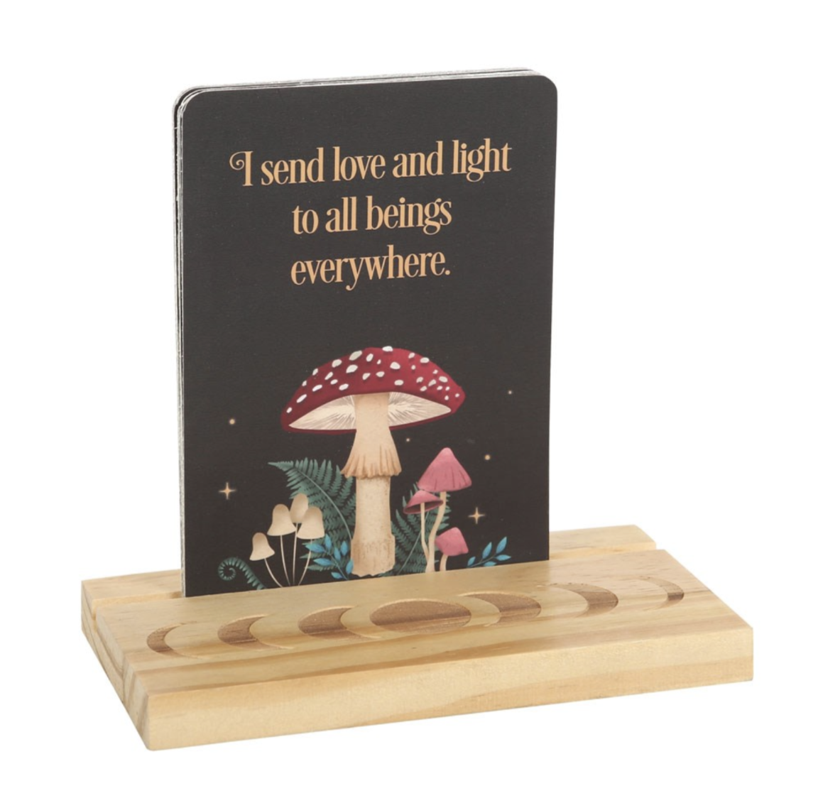 Affirmation cards with wooden stand