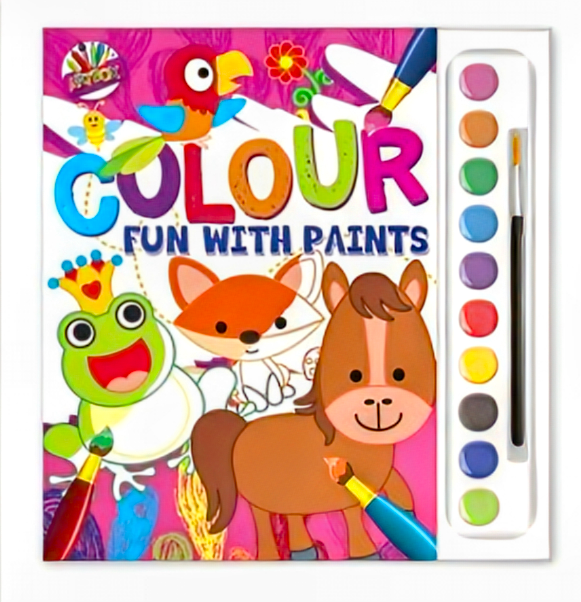 Colouring Fun Books with Paint & Brush