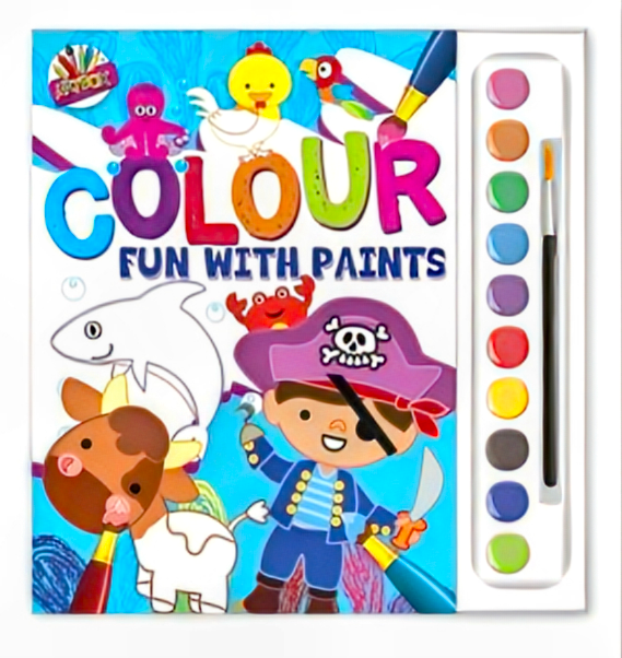 Colouring Fun Books with Paint & Brush