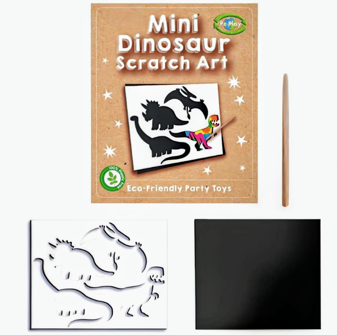 Dinosaur Scratch Art