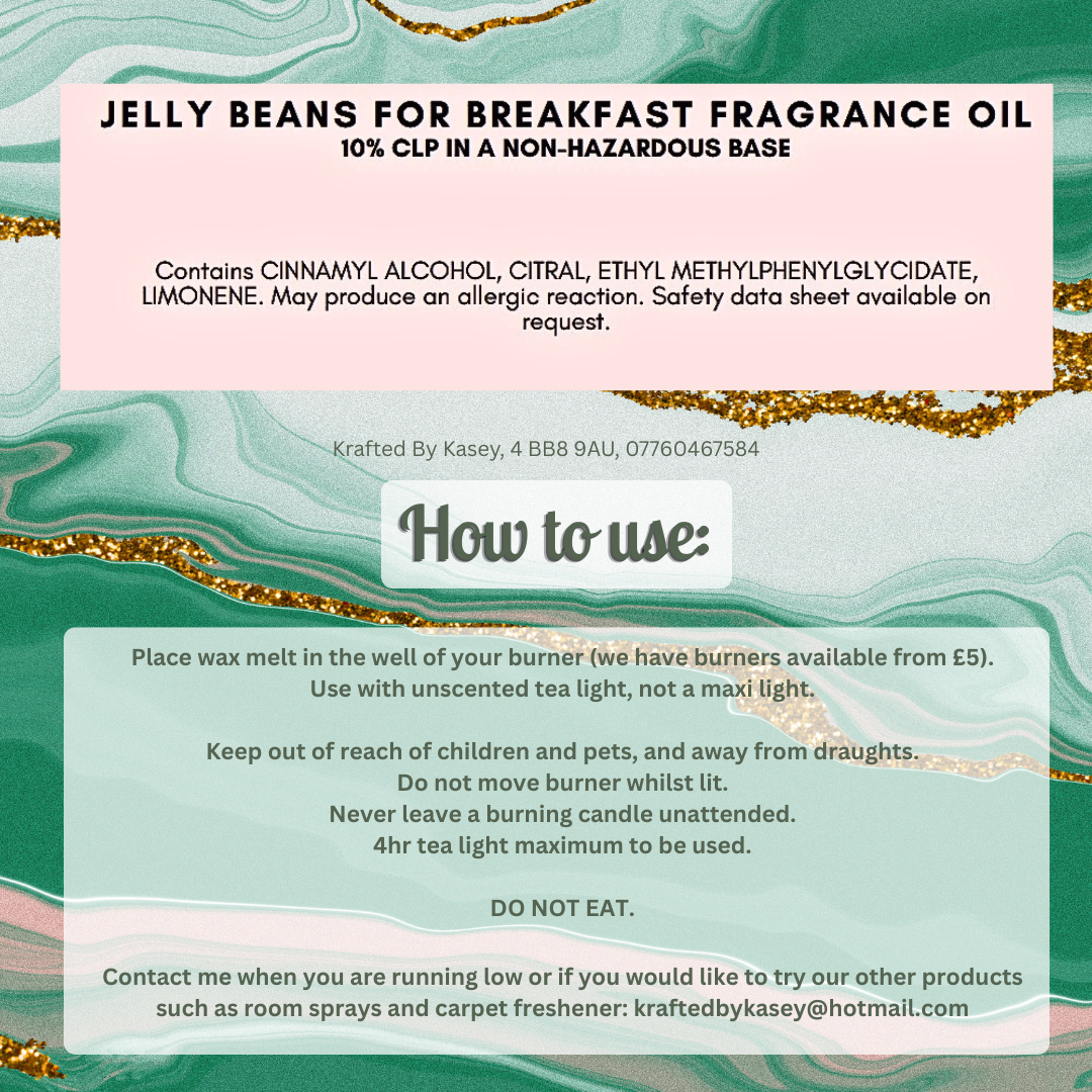 Jelly Beans For Breakfast Wax Melt Bar