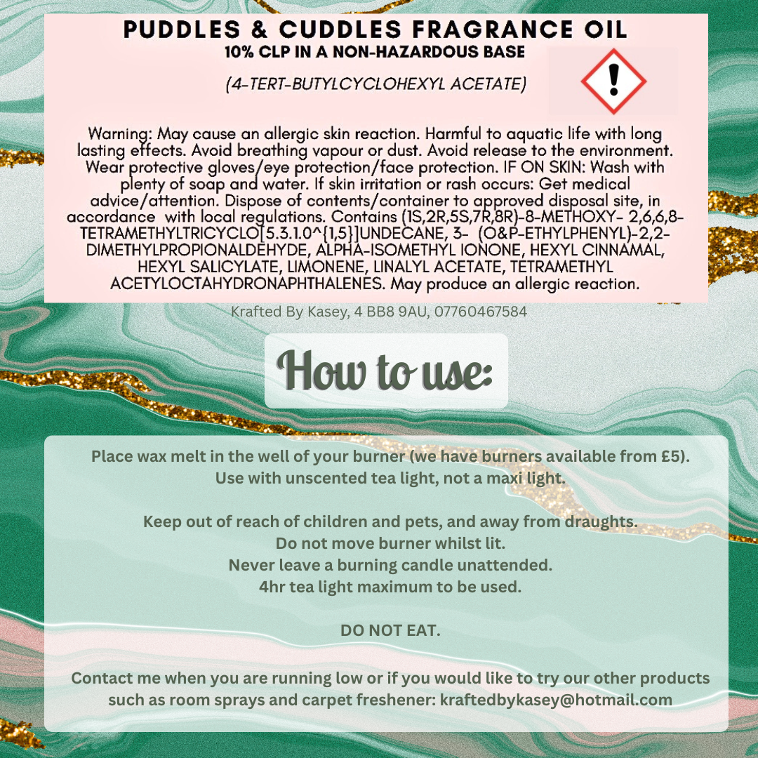 Puddles & Cuddles Wax Melt Bar