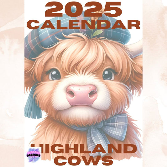 Highland Cow Calender 2025