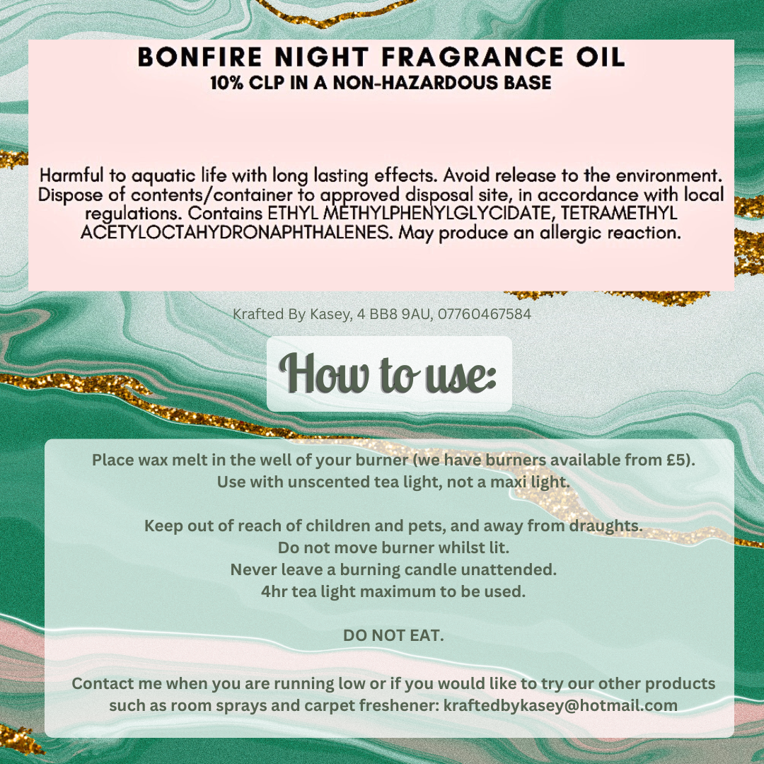 Bonfire Night Wax Melt Bar