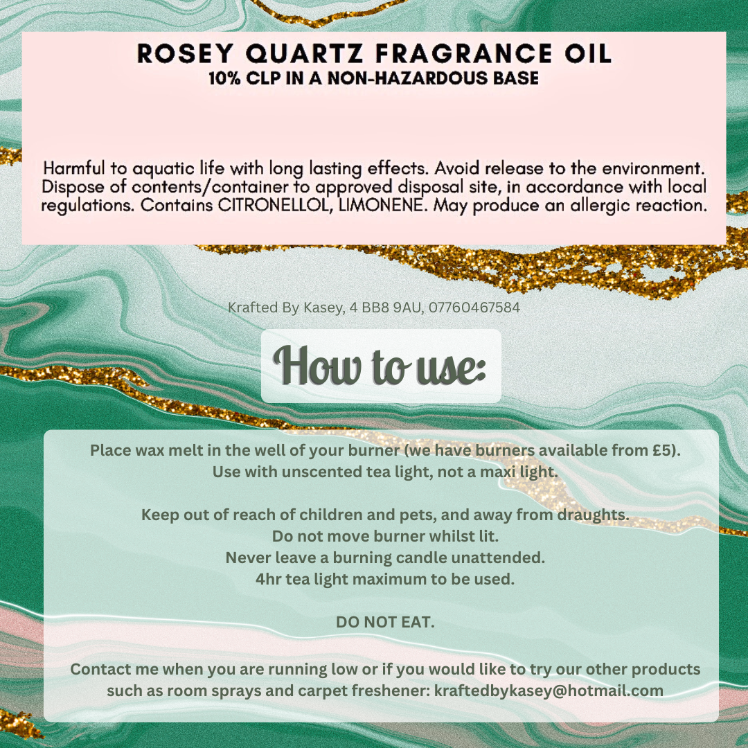 Rosey Quartz Wax Melt Bar