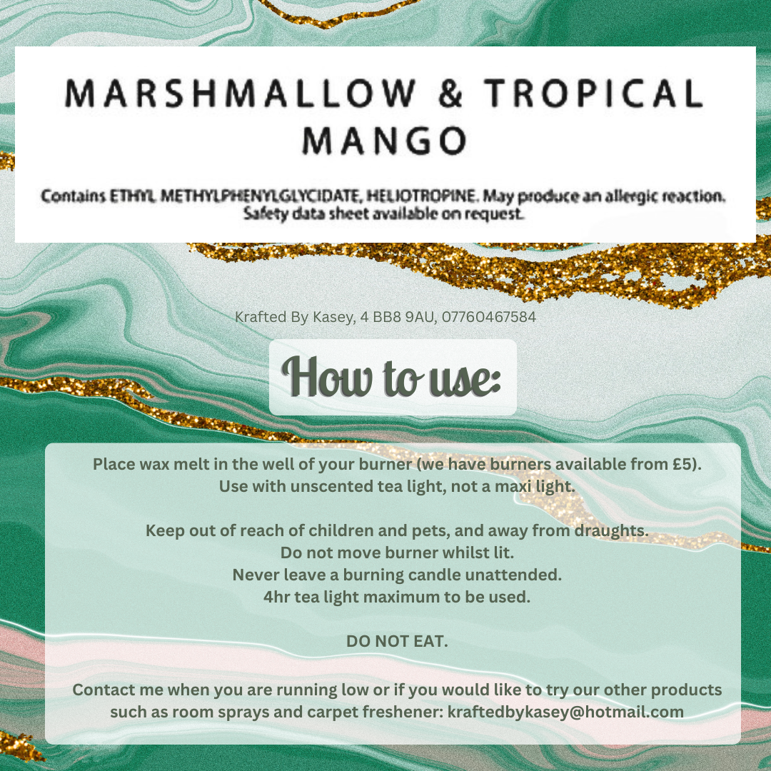 Marshmallow & Tropical Mango Wax Melt Bar
