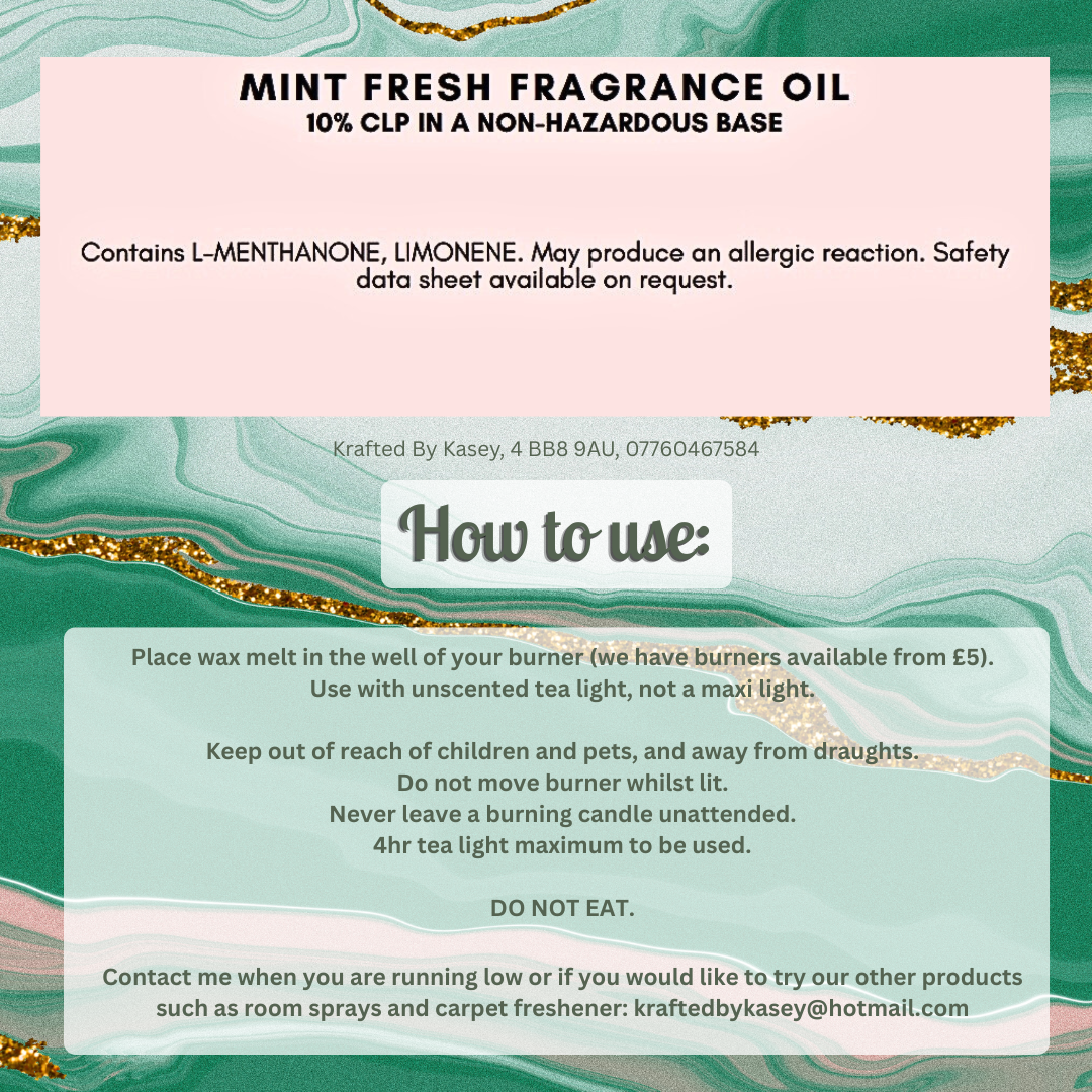 Mint Fresh Wax Melt Bar