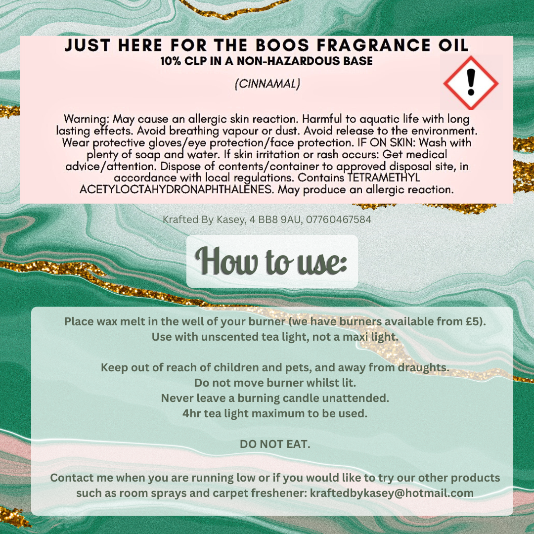 Just Here For The Boos Wax Melt Bar