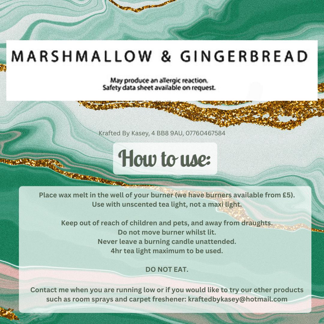 Marshmallow & Gingerbread Wax Melt Bar
