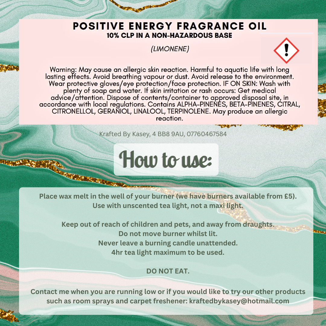 Positive Energy Wax Melt Bar