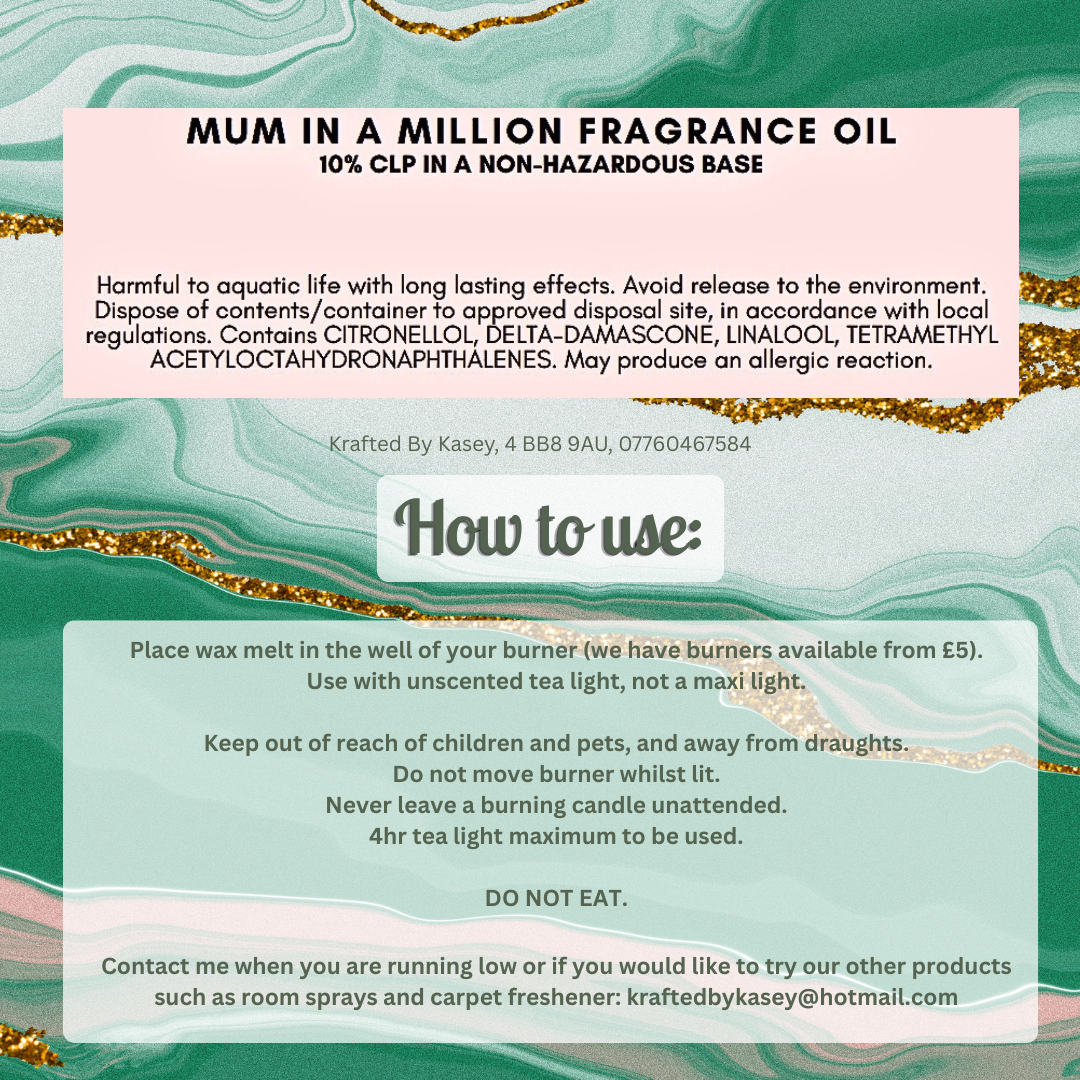 Mum In A Million Wax Melt Bar