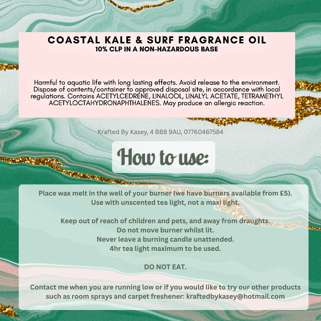 Coastal Kale & Surf Wax Melt Bar
